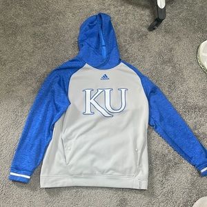 Kansas Jayhawks Adidas Reflective Hoodie Size L. Limited edition great condition